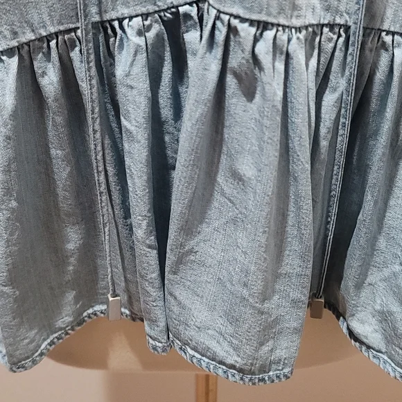 COPY - LOVE STITCH TANK TOP CRISS CROSS SLEEVELESS HIGH NECK BLUE WOMENS MEDIUM… - Picture 5 of 12